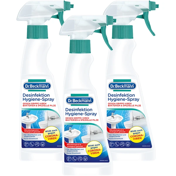 Dr. Beckmann® Desinfektion Hygiene-Spray, 3x 250 Ml 3 Dr. Beckmann® Desinfektion Hygiene-Spray, 3x 250 Ml