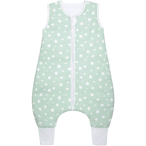 Emma & Noah Schlafsack Mit Füßen Punkte Mint TOG 2.5 3 Emma & Noah Schlafsack Mit Füßen Punkte Mint TOG 2.5